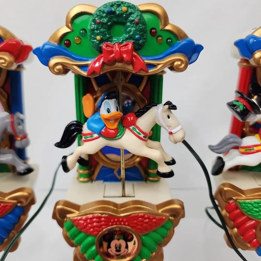 Mr. Christmas 1993 Mickey Holiday Carousel • Tested Works • Animated Ornaments